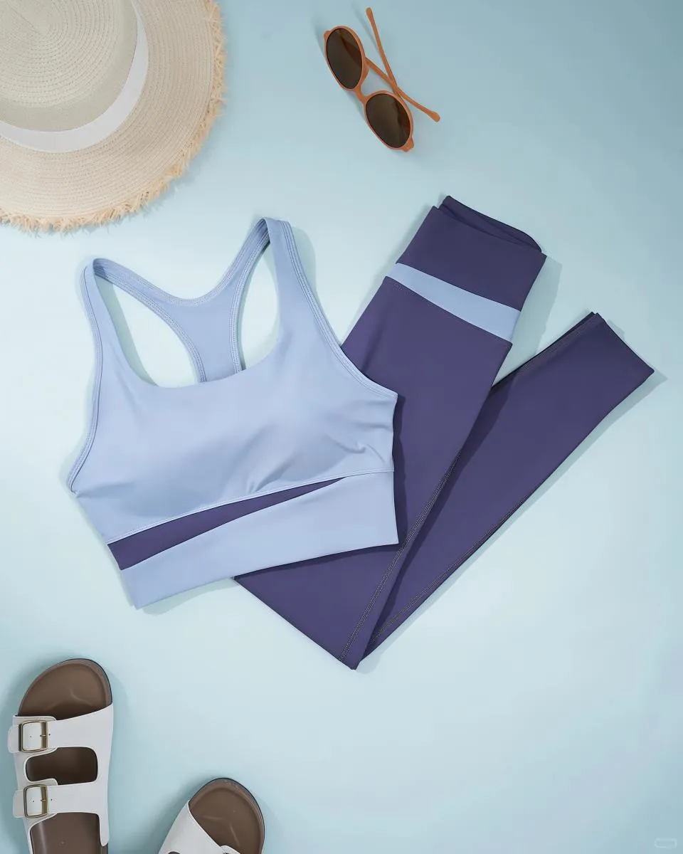Custom Seamless Yoga Outfit Set - High Waist Leggings & Sports Bra